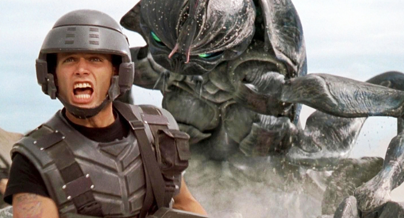 Still image from Starship Troopers.